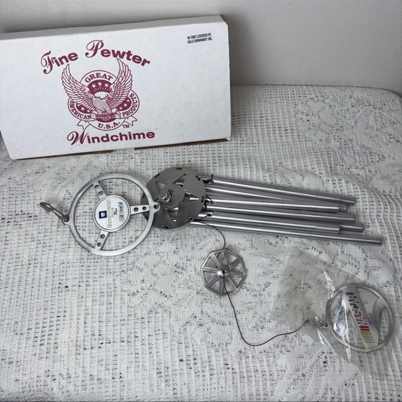 Vtg 2002 Great American Pewter Wind Chime Dale Earnhardt #3 GM Goodwrench NASCAR - Picture 4 of 15